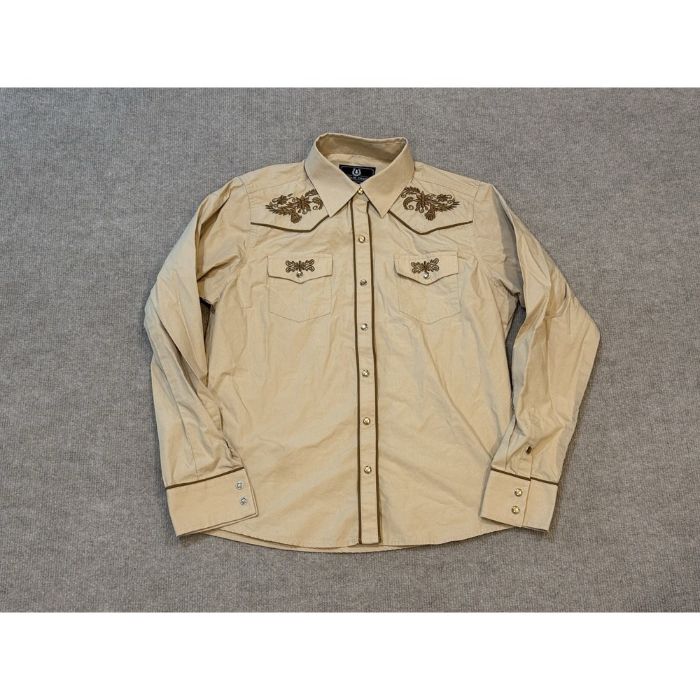 Salvaje Oeste Embroidered Pearl Snap Button Cowboy Shirt Medium Western